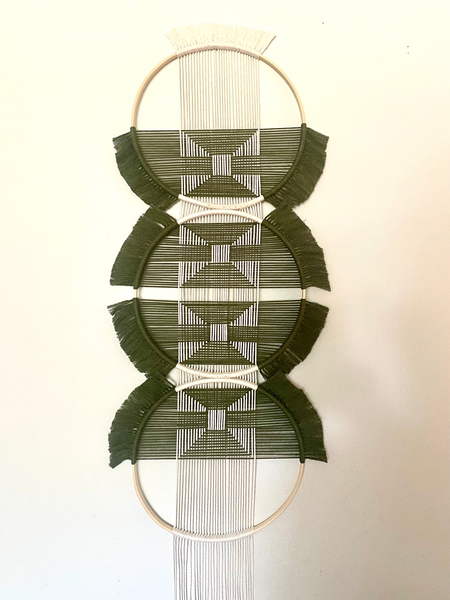 Triple Macra-weave wall hanging
